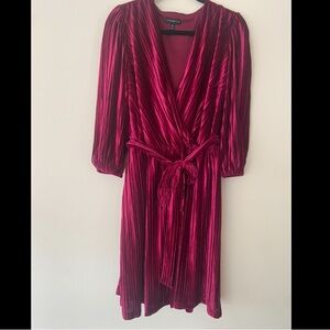 Lane Bryant velvet crossover fit and flare dress